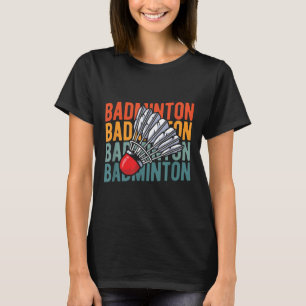T-shirt Raquette de badminton rétro Équipe - Joueur Volant