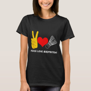 T-shirt Raquette de badminton Sport Cœur Coups Amour