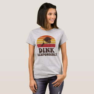 T-shirt Raquette de Pickleball Drôle Joueur de Dink
