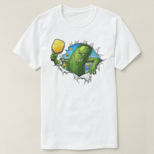 T-shirt Raquette de Pickleball Monstrueuse Drôle et Dramat