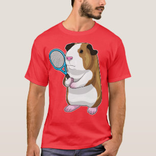 T-shirt Raquette de tennis de cochon de Guinée
