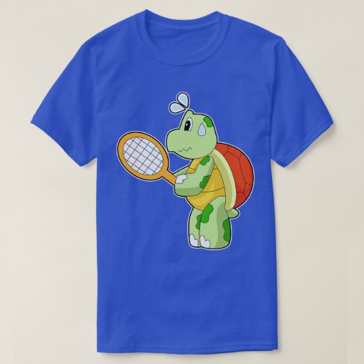 T-shirt Raquette de tennis de tortue (Design devant)