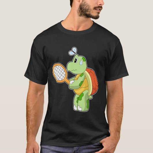 T-shirt Raquette de tennis de tortue (Devant)