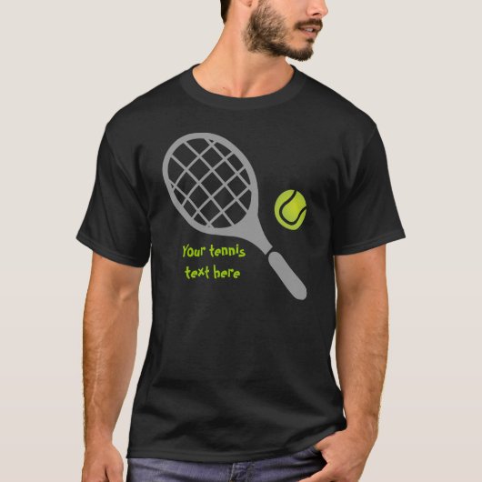 T-shirt Raquette de tennis et coutume de balle (Devant)