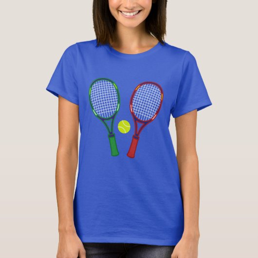 T-shirt Raquettes de tennis et balle (Devant)