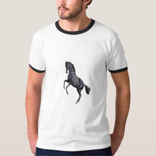T-shirt ras de cou blanc noir I LIKE RUNNING (Devant)