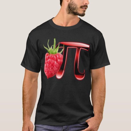 T-shirt Rasbperry et symbole de pi (Devant)