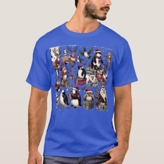 T-shirt Rassemblement d'animaux festifs rétro