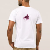T-shirt Rassemblement de voitures anciennes, blanc violet (Dos)