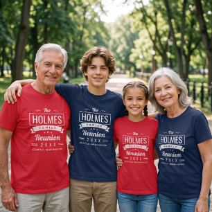 T-shirt Rassemblement familial rétro moderne assorti