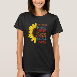 T-shirt Rassembler Famille Reconnaissant Bénédictions Donn