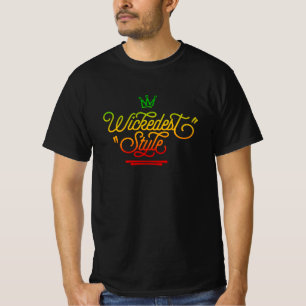 T-shirt Rasta Colors Reggae Style Wickedest