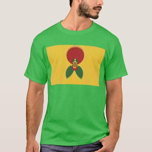 T-shirt Rasta Colours Art Abstrait Imprimer (Devant)