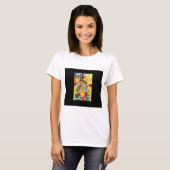 T-shirt Rasta Couleurs Rouge or Vert Hillary Art Imprimer (Devant entier)