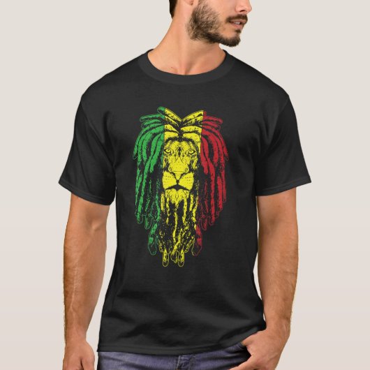 T-shirt Rasta Jamaïque Lion (Devant)
