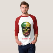 T-SHIRT RASTA KING SKULL (Devant entier)