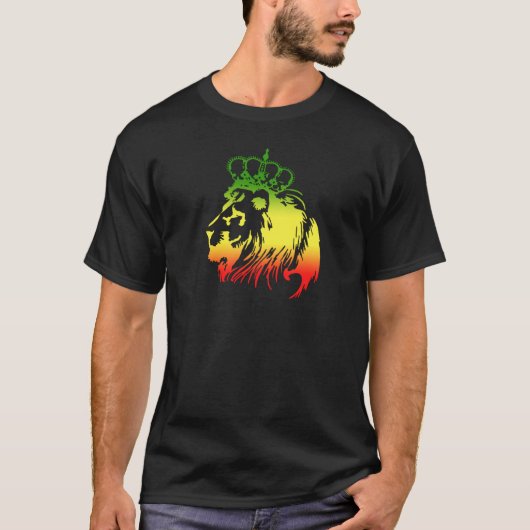 T-shirt RASTA Lion de Juda | Rouge Or Vert (Devant)