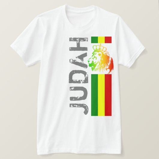T-shirt RASTA Lion de Juda | Rouge Or Vert (Design devant)
