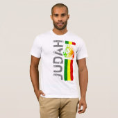 T-shirt RASTA Lion de Juda | Rouge Or Vert (Devant entier)