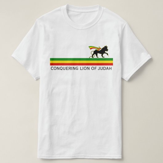 T-shirt RASTA Lion de Juda | Rouge Or Vert (Design devant)