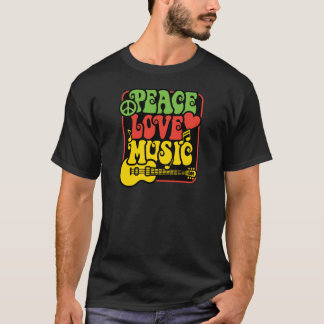 T-shirt Rasta PEACE-LOVE-MUSIQUE