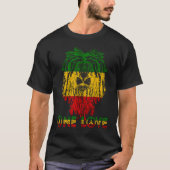 T-shirt Rasta Reggae Lion De Judah Jamaïque Racines Rastaf (Devant)