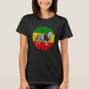 T-shirt Rasta Reggae Lion De Judah Rastafarian Jamaican P