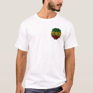 T-shirt Rasta Reggae Rastafari Lion Pride Jamaïcaine Hippi