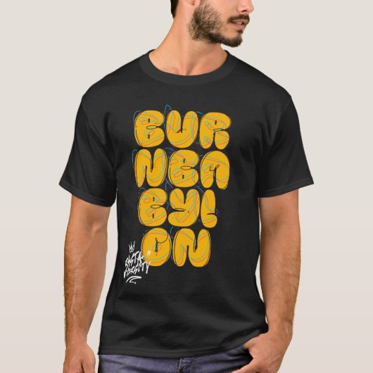 T-shirt Rasta Université Burn Babylon Graffiti Style Regga (Devant)