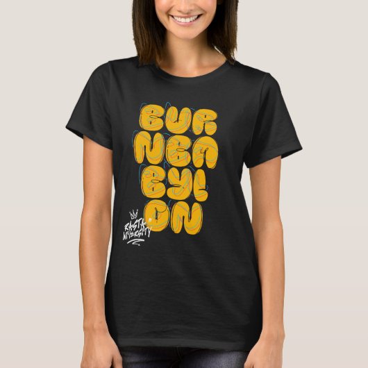 T-shirt Rasta Université Burn Babylon Graffiti Style Regga (Devant)
