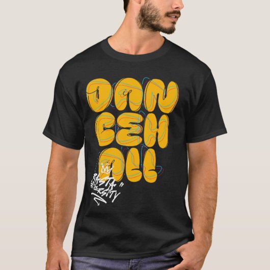 T-shirt Rasta University Dancehall Graffiti Style Reggae (Devant)