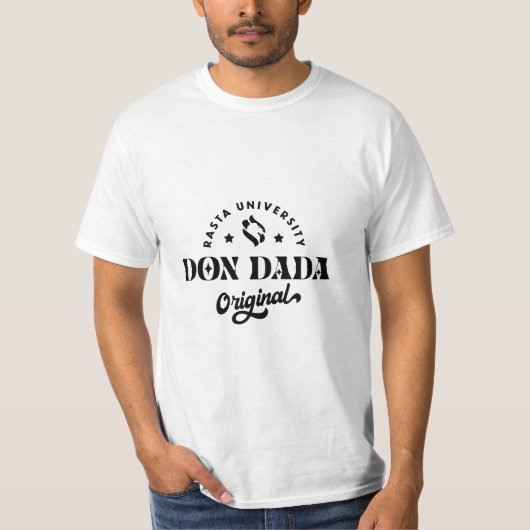 T-shirt Rasta University Don Dada Reggae d'origine (Devant)