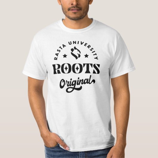 T-shirt Rasta University Roots Reggae original (Devant)