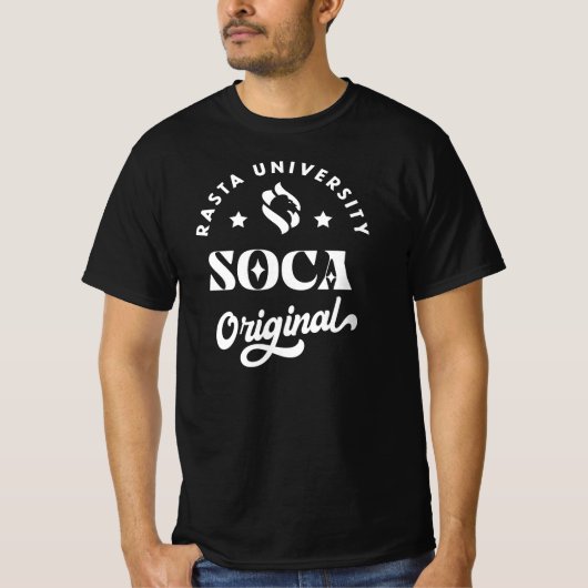 T-shirt Rasta University Soca Reggae d'origine (Devant)