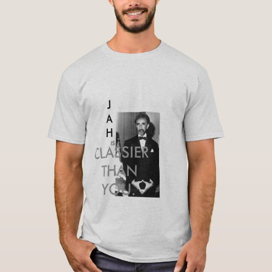 T-shirt Rastafari, EST, PLUS CHIC QUE VOUS., JAH (Devant)