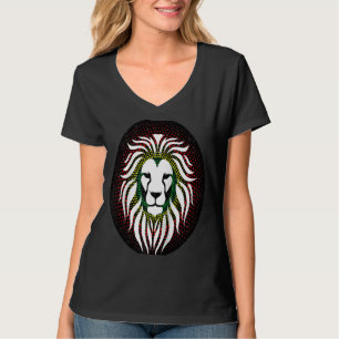 T-shirt Rastafari Tête Lion Jamaïque Souvenir Rasta Roots