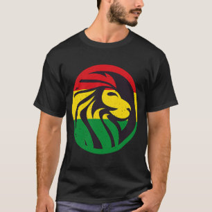 T-shirt Rastafari Tête Lion Jamaïque Souvenir Rasta Roots 