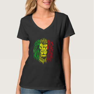T-shirt Rastafarian Lion Mandala Reggae Music Jamaïque Ras