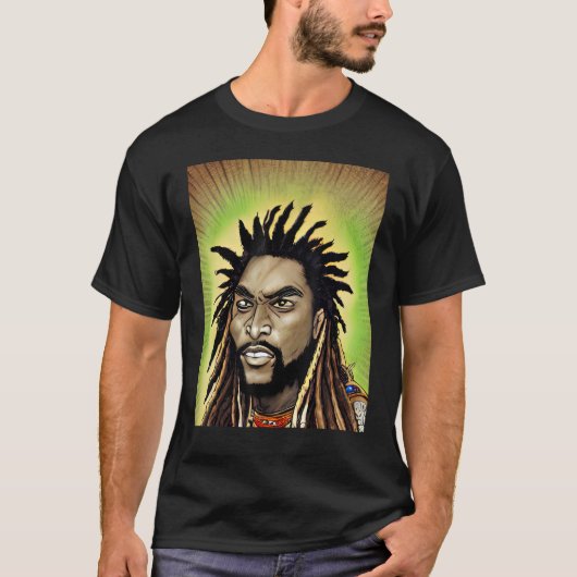 T-shirt Rastaman Reggae Dub Jah Rasta design_3 (Devant)