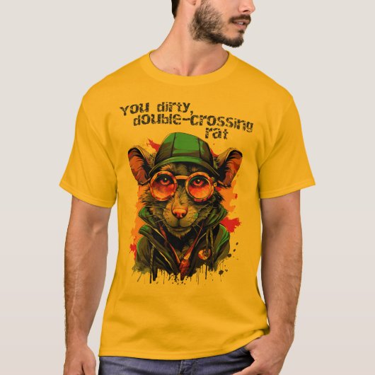 T-shirt rat à double croisement (Devant)