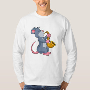 T-shirt Rat à Musique avec Saxophone