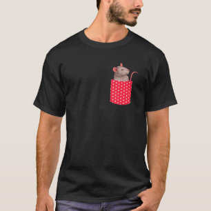 T-shirt Rat Animal Cute Pocket Animaux Propriétaire Rodent