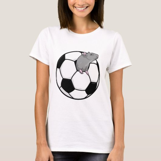 T-shirt Rat avec balle de football (Devant)