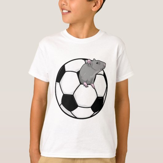 T-shirt Rat avec balle de football (Devant)