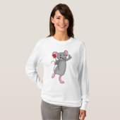 T-shirt Rat avec fleur Rose (Devant entier)