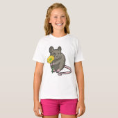 T-shirt Rat avec fleurs jaunes (Devant entier)