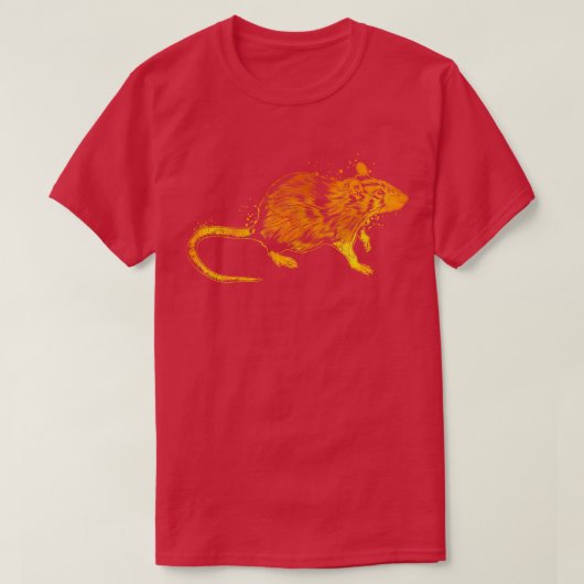 T-shirt rat coloré (Design devant)