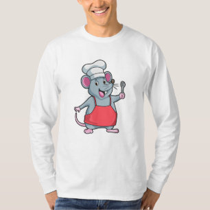T-shirt Rat comme Chef avec tablier de Cuisine et cuillère