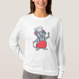 T-shirt Rat comme Chef avec tablier de Cuisine et cuillère