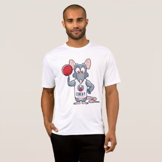 T-shirt Rat de gymnase de basket-ball du car P - blanc